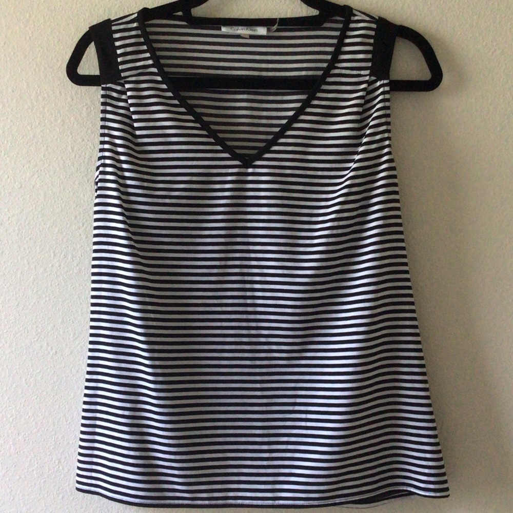 Calvin Klein striped sleeveless top